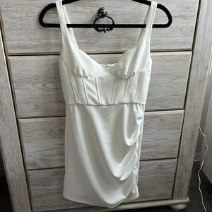 White Zara mini corset dress